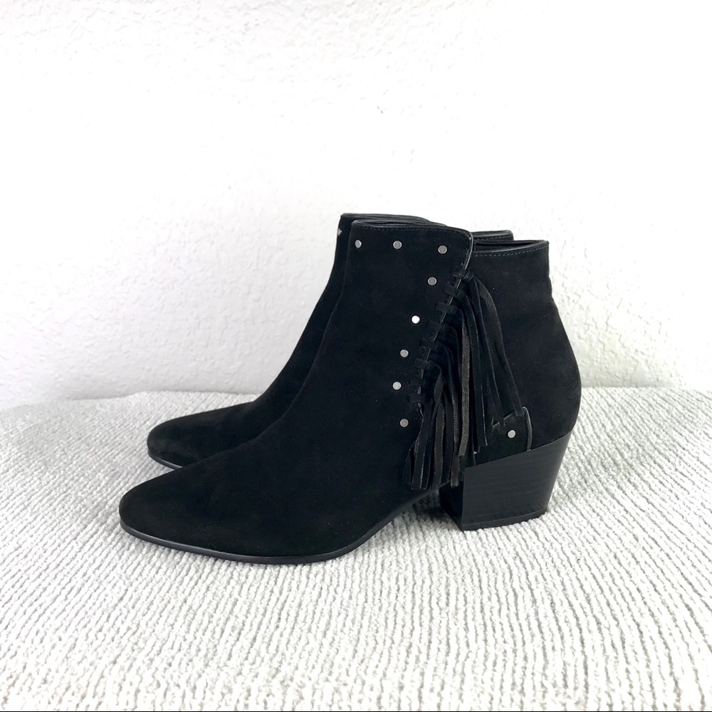 Sam Edelman Rudie Fringe Studded Suede Bootie